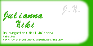 julianna niki business card